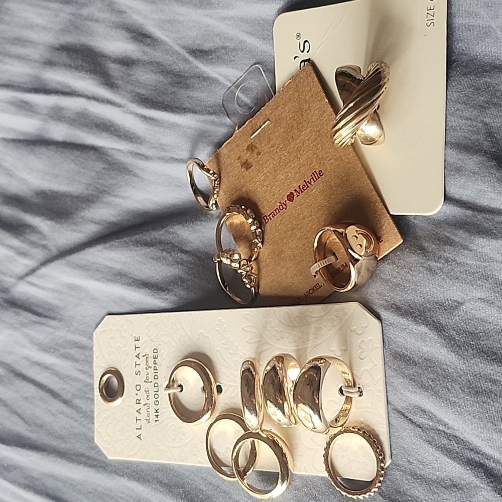 Assorted Gold Toned Rings